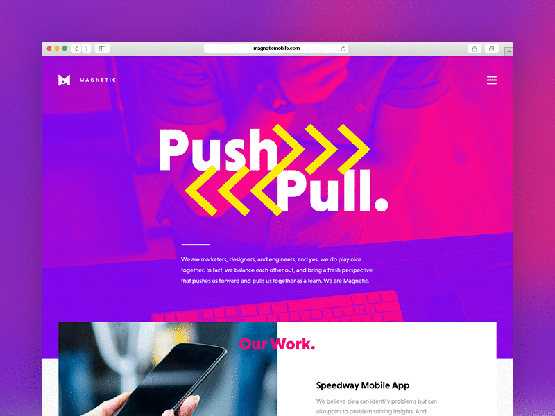 Magnetic Mobile Branding 1 - Supporting Elements agency app branding business card developer environmental graphics magnetic mobile website