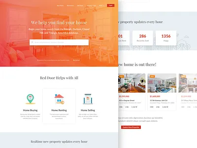 RDC Redesign design estate icons interface portal property real redesign simple website