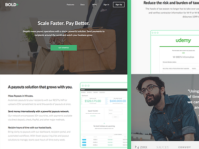 Bold Payouts - Scale Faster. Pay Better. bold contractor economy gobold modern page payouts simple splash ui web webdesign