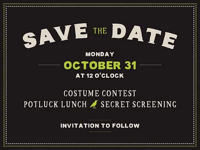 Halloween Save the Date halloween save the date invitation