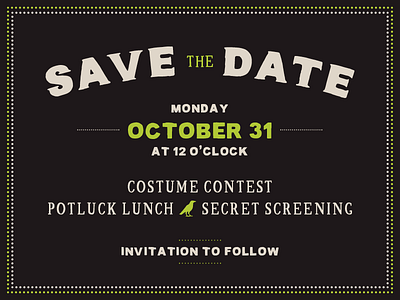 Halloween Save the Date halloween save the date invitation