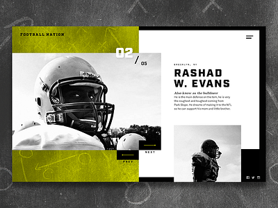 Daily UI | About Sceen britton stipetic cool daily ui design football interface screen web