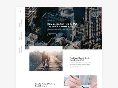 Exploration - Homepage design blog clean design homepage minimal post web