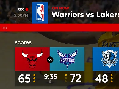 On TV hud Display nba overlays sports tv ui