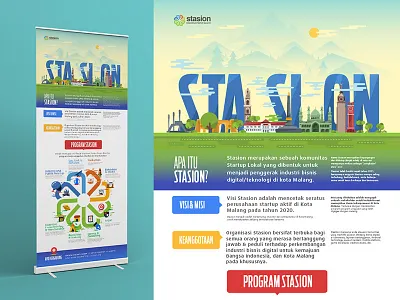 Local Startup Community branding illustration landingpage startup