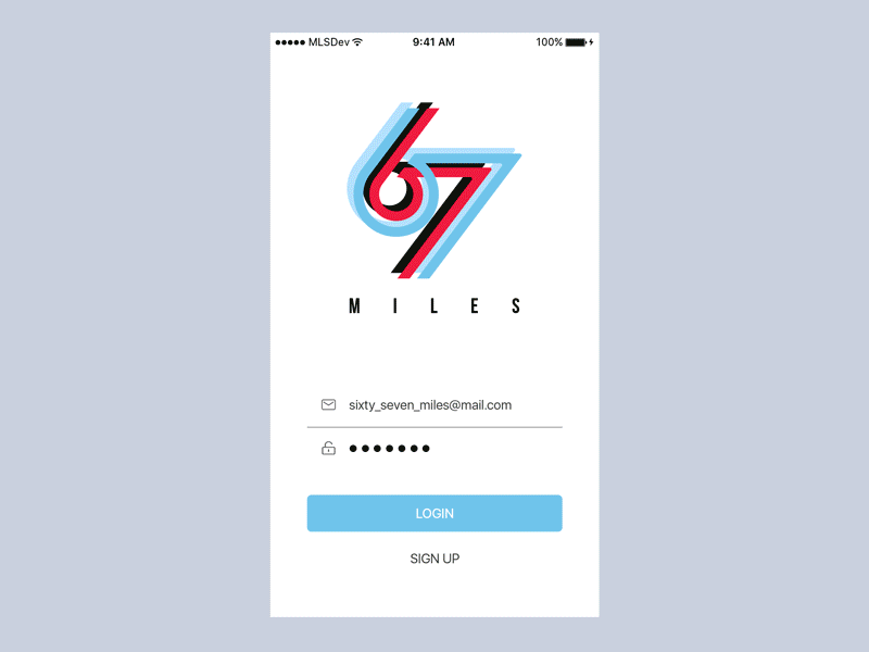 67 Miles App after animation app bicycle effects gif ios mlsdev motion travel trip