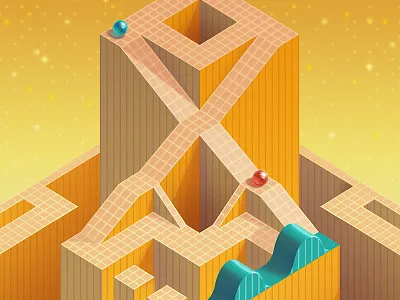 Double Crossed games letter a day marble madness old school riot visual design x yellow