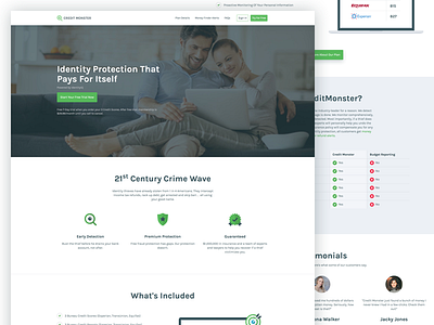Credit Monster – Home credit crime css finance home html landing monster protection ux