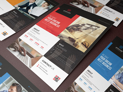 Modern Corporate Flyer best bright business card clean company corporate creative dream flyer poster simple