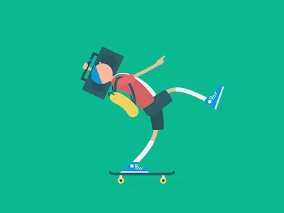 Bumpin' back pain backpack bad posture boomboox chiropractor skater stereo