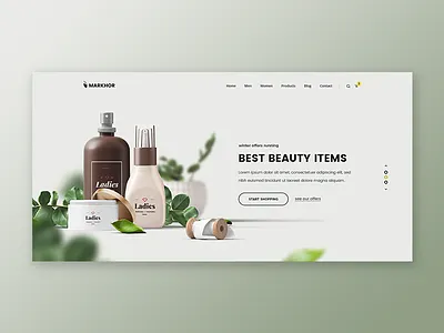 Markhor Beauty Shop beauty beauty shop envato hero section markhor multipurpose psd shop slider themeforest web design