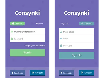 Updated authentication views (work in progress) consynki ios authentication register sign in sign up