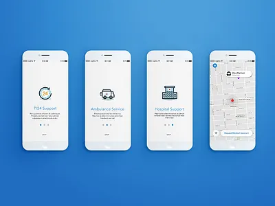 Healtha elder health heart help hospital ios location map medical minimal old travel