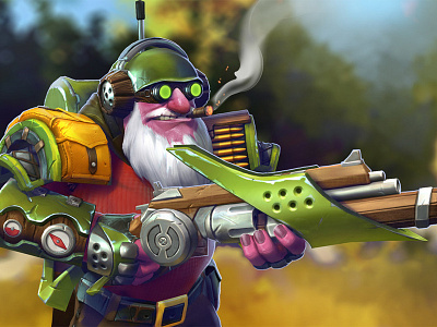 Smoke of War (Sniper Dota2 Set) 2 3d character design dota dota2 render set sniper texture workshop