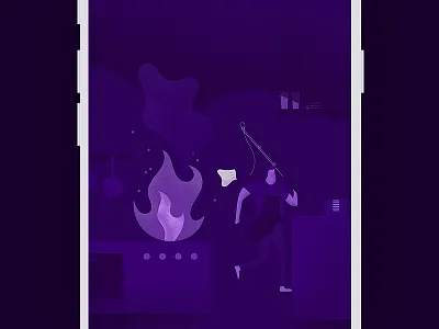 Chop Offline Error app chop error fire illustration ios offline ui