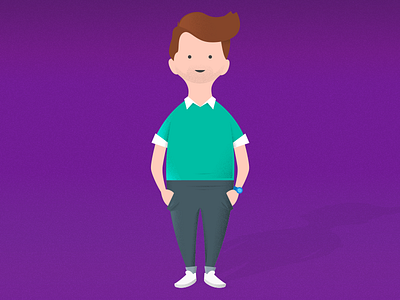 Meet Carey character illustration pepper salt texture