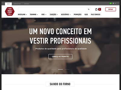 Vestchef Dribbble ai branding clothing e commerce ui uniform ux vestchef website