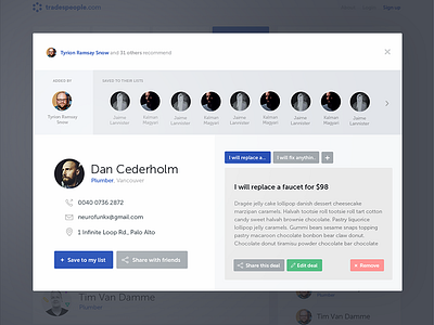 Expanded card added by card custom deal expanded profile user