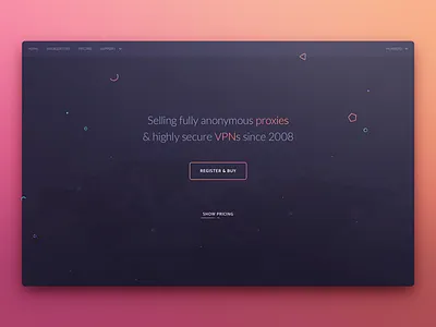 VPN splash page design geo interface landing location map material page responsive site vpn web