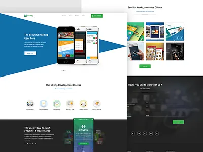 Uicolony web template app websites free template free websites landing page psd template template website template