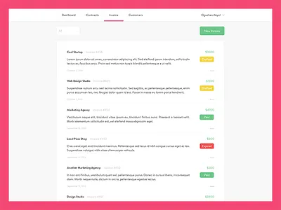 Simple Invoice Software clean invoice invoicing saas simple software ui user interface ux