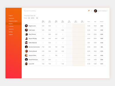 Timesheet Ui Design ildiko ignacz time sheet ui ux
