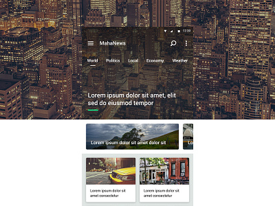 News App android app cards design material news ui