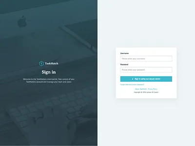 TM – Sign In form log in sign in ui usability ux