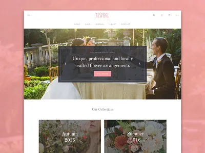 Bespoke theme homepage clean ecommerce minimal product shop theme ui