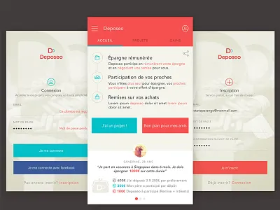 Deposeo app iOs app flat ios iphone ux uxdesign