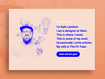 Personal landing page illustration landing page website