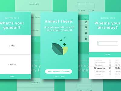 Onboarding Survey design ios mobile onboarding prototype ui ux