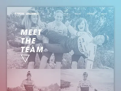 Trek // Enduro Team Page bikes trek ux web design