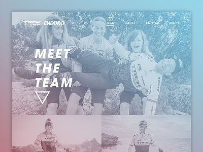 Trek // Enduro Team Page bikes trek ux web design
