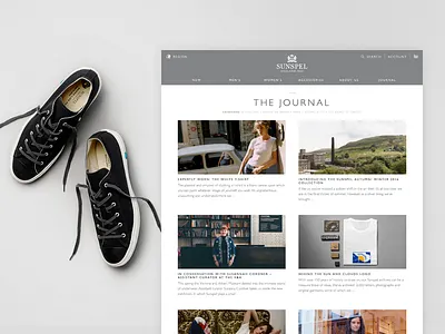 Sunspel Journal blog journal