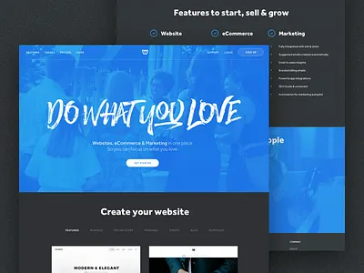 Homepage 2.0 2 colors components design drag homepage landing noise services shadow ui weebly