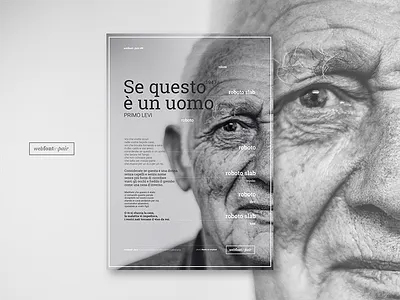 Web Font In Pair Poster design design font google graphic design inspiration minimal poster type typography ui webfont