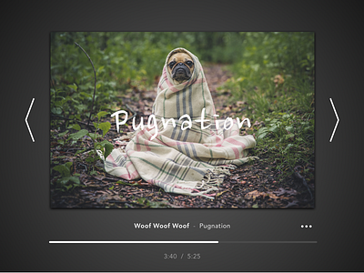 Music Player - Daily UI Challenge 009 album album art dailyui minimalism mp3 music music player player pug simple ui ux