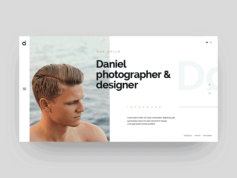 AI | Freelancer Site agency creative envato freelancer minimal minimalist personal photographer portfolio site slide theme