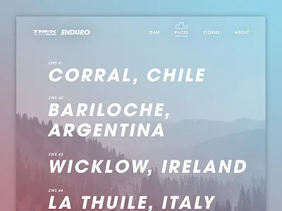 Trek // Enduro Race Page bikes trek ux web design
