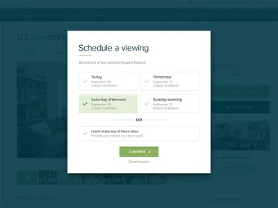Ch-ch-ch-ch-choices choices green modal ui ux