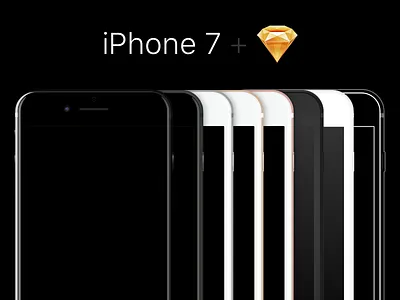 iPhone 7 Sketch Template black flat gold iphone iphone 7 jet black outline rose gold silver sketch template vector