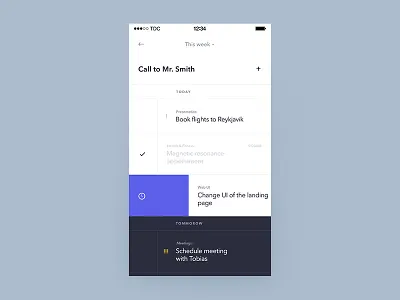 Day 009 - Task Manager agenda calendar dailyui flat list manager organizer task to do todo ui