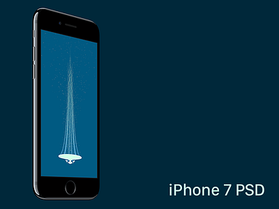 iPhone 7 PSD iphone iphone 7 jet black psd template