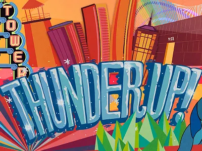OKC graphic design handletter handtype illustration nba okc oklahoma thunder vector