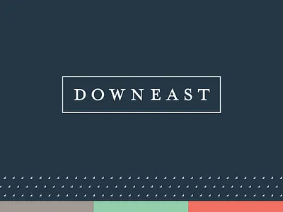 Downeast Final Logo arrow border brand branding d down downeast logo pattern
