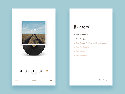 Music app concept album app concept music player simple ui white