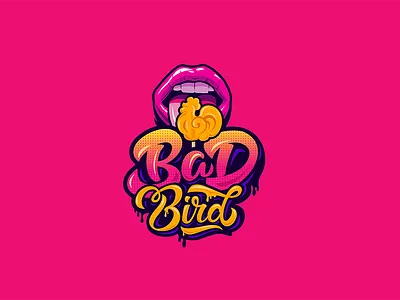 Bad Bird bad bird bully candy cock lips lollipop rooster tattoo