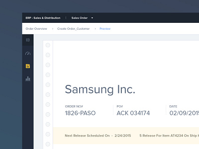 Order Preview admin dashboard enterprise erp order preview ui ux