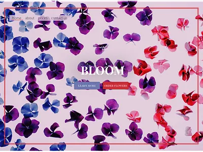 Daily UI 003 - Landing Page 003 bloom daily dailyui floral flower flowers landing landing page ui